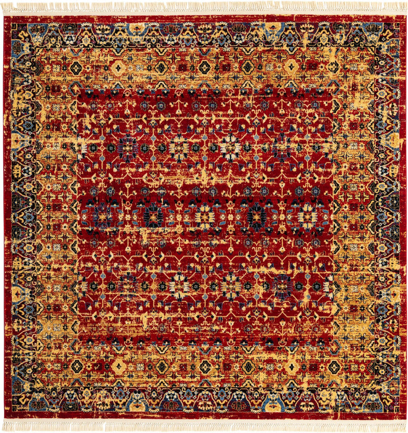 Savannah Elegance Collection Area Rug -  Beaufort Square Red  lifestyle 17