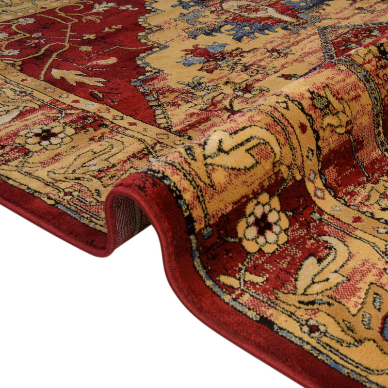 Savannah Elegance Collection Area Rug -  Augusta Rectangle Red  lifestyle 19
