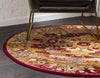 Savannah Elegance Collection Area Rug -  Augusta Round Red  lifestyle 42