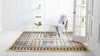 Savannah Elegance Collection Area Rug -  Tybee Square Beige  lifestyle 53