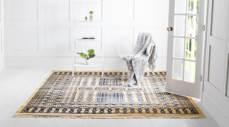Savannah Elegance Collection Area Rug -  Tybee Square Beige  lifestyle 53