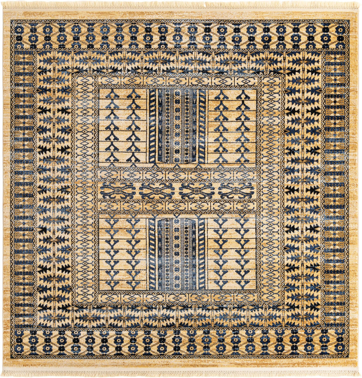 Savannah Elegance Collection Area Rug -  Tybee Square Beige  lifestyle 36