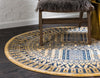Savannah Elegance Collection Area Rug -  Tybee Round Beige  lifestyle 50