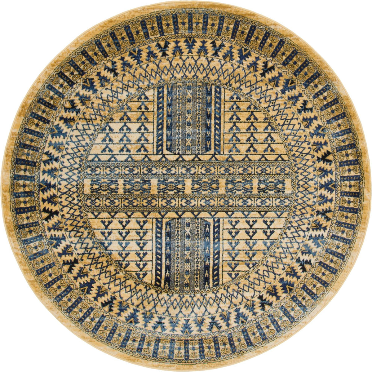 Savannah Elegance Collection Area Rug -  Tybee Round Beige  lifestyle 37