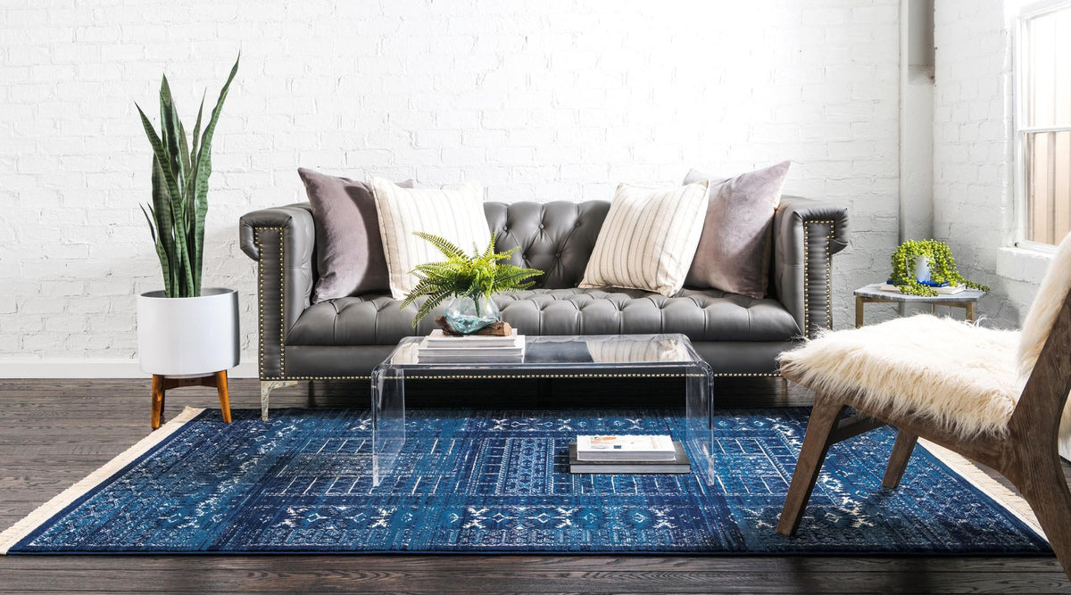 Savannah Elegance Collection Area Rug -  Tybee Rectangle Blue  lifestyle 7