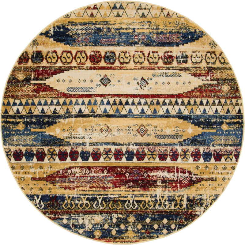 Savannah Elegance Collection Area Rug -  Hilton Round Multi  lifestyle 11
