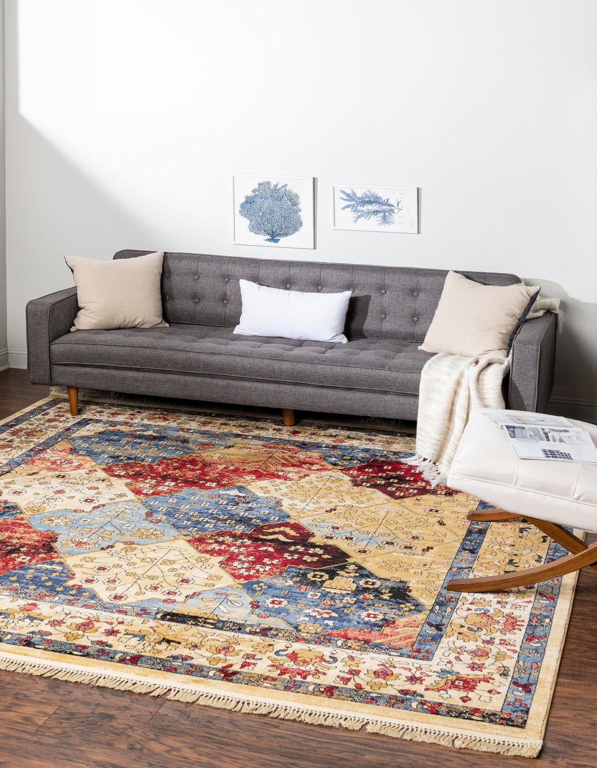 Savannah Elegance Collection Area Rug -  Bluffton Square Multi  lifestyle 16
