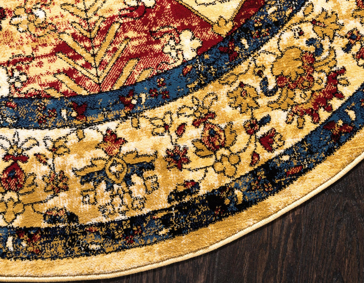 Savannah Elegance Collection Area Rug -  Bluffton Round Multi  lifestyle 25