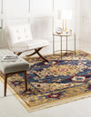Savannah Elegance Collection Area Rug -  Augusta Square Blue  lifestyle 44