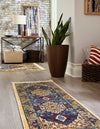 Savannah Elegance Collection Area Rug -  Augusta Runner Blue  lifestyle 47