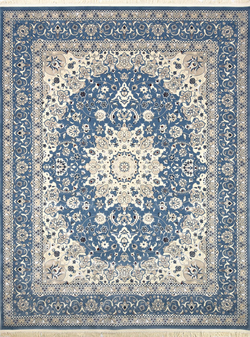Victorian Elegance Collection Area Rug -  Kensington Rectangle Light Blue Main