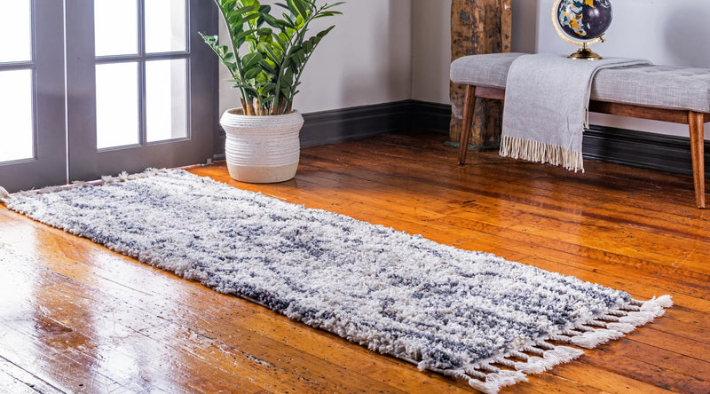 Cozy Cove Shag Collection Area Rug -  Seabreeze Runner Gray  lifestyle 51
