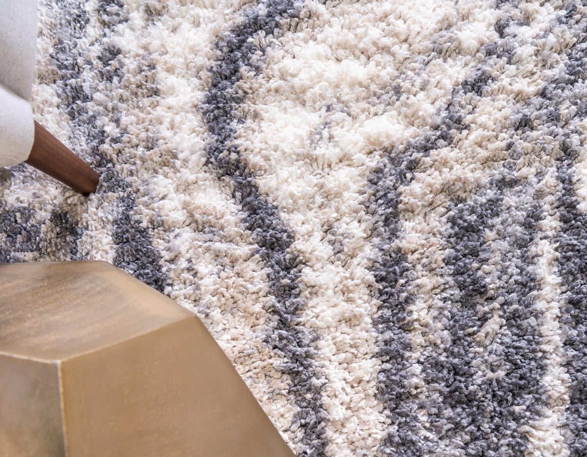 Cozy Cove Shag Collection Area Rug -  Seabreeze Runner Gray  lifestyle 71