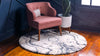 Cozy Cove Shag Collection Area Rug -  Seabreeze Round Gray  lifestyle 52