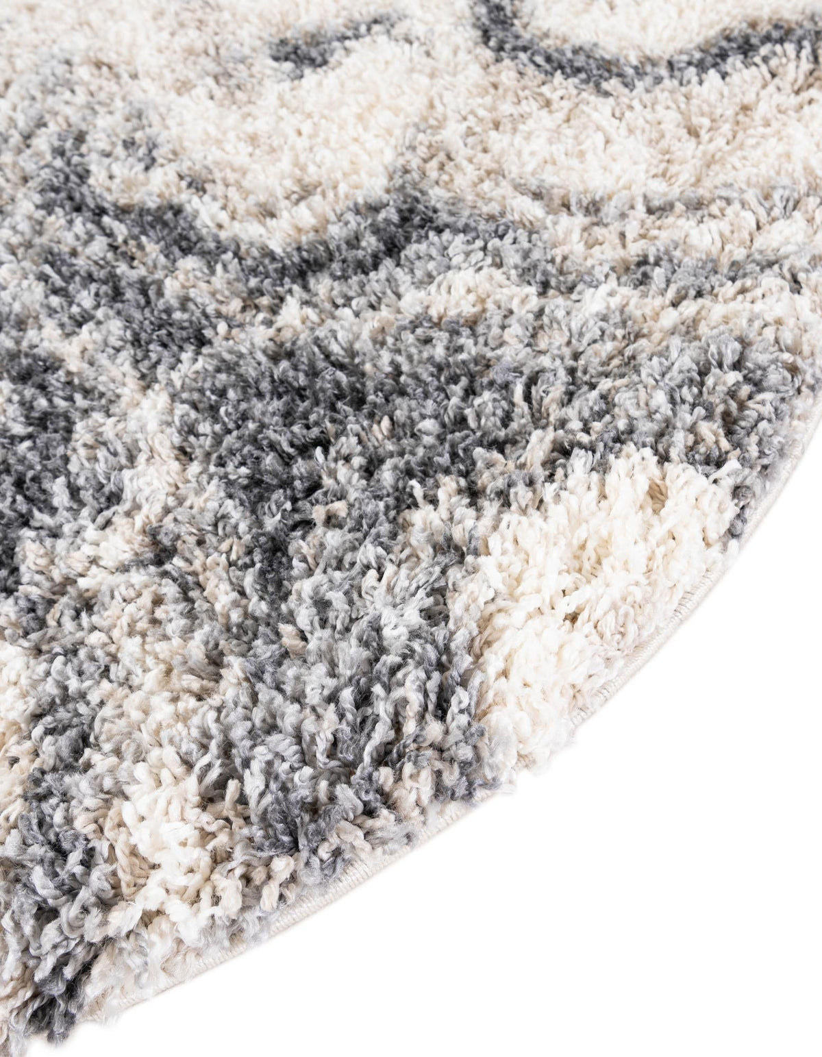 Cozy Cove Shag Collection Area Rug -  Seabreeze Round Gray  lifestyle 74