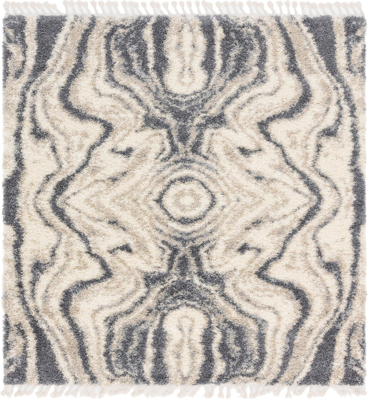 Cozy Cove Shag Collection Area Rug -  Seabreeze Square Gray  lifestyle 77