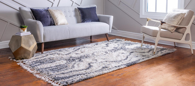 Cozy Cove Shag Collection Area Rug -  Seabreeze Rectangle Gray  lifestyle 6