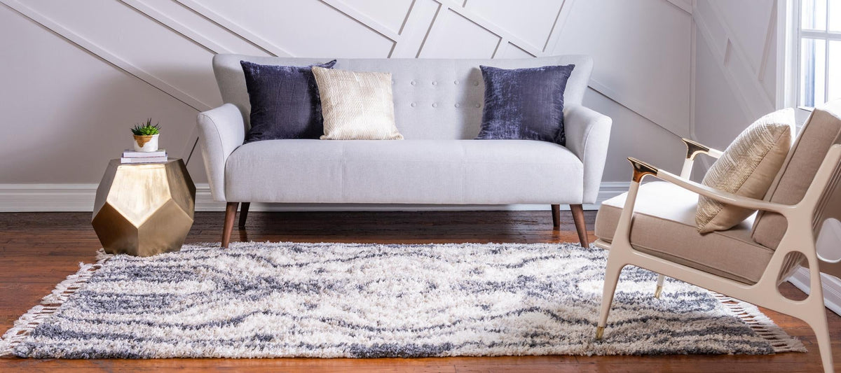 Cozy Cove Shag Collection Area Rug -  Seabreeze Rectangle Gray  lifestyle 8