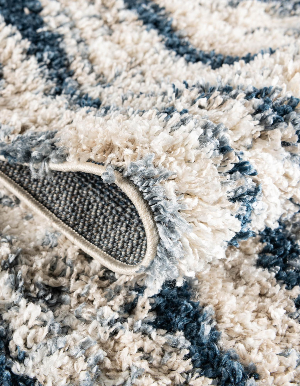 Cozy Cove Shag Collection Area Rug -  Seabreeze Runner Blue  lifestyle 72