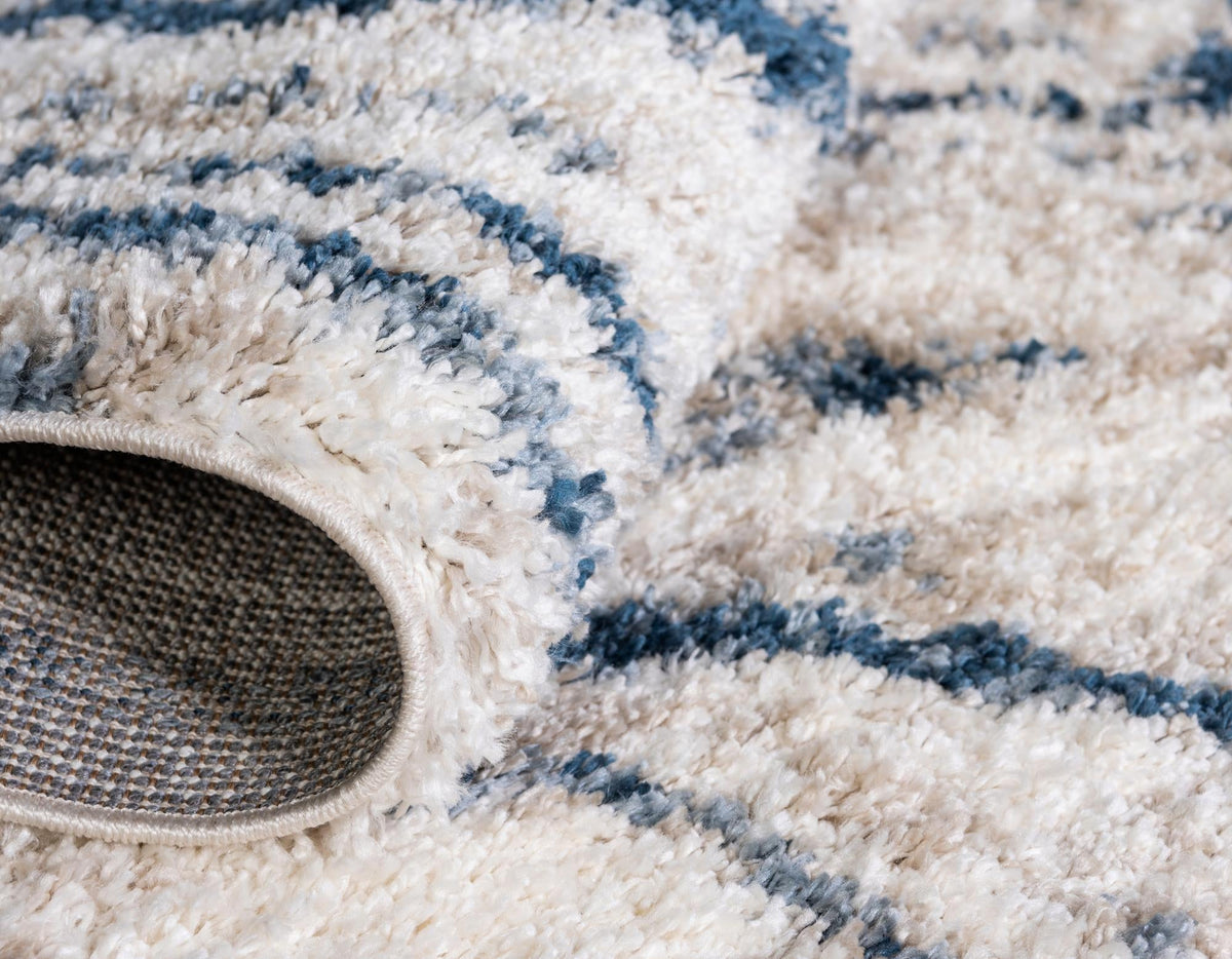 Cozy Cove Shag Collection Area Rug -  Seabreeze Runner Blue  lifestyle 75
