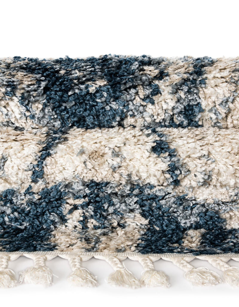Cozy Cove Shag Collection Area Rug -  Seabreeze Runner Blue  lifestyle 75