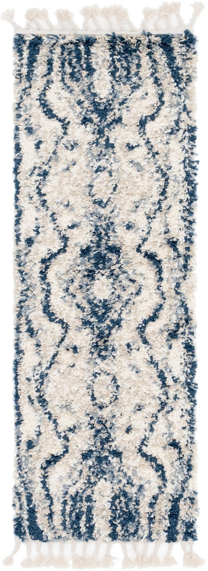 Cozy Cove Shag Collection Area Rug -  Seabreeze Runner Blue  lifestyle 21
