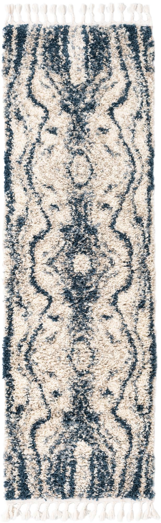 Cozy Cove Shag Collection Area Rug -  Seabreeze Runner Blue  lifestyle 40