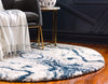 Cozy Cove Shag Collection Area Rug -  Seabreeze Round Blue  lifestyle 31