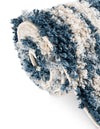 Cozy Cove Shag Collection Area Rug -  Seabreeze Round Blue  lifestyle 68
