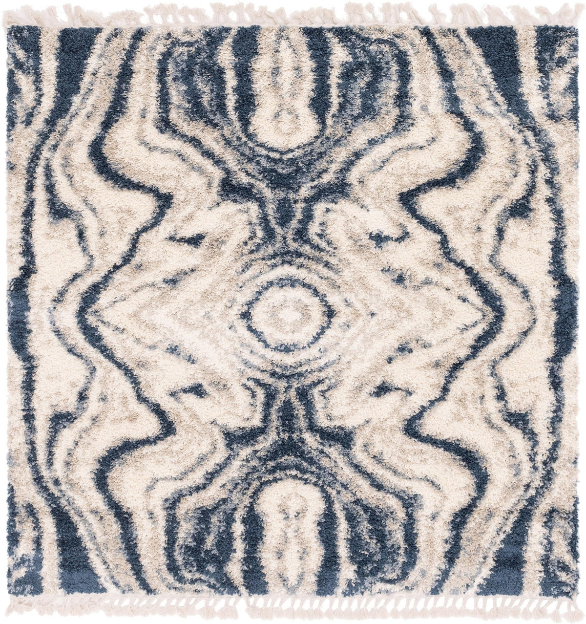Cozy Cove Shag Collection Area Rug -  Seabreeze Square Blue  lifestyle 23