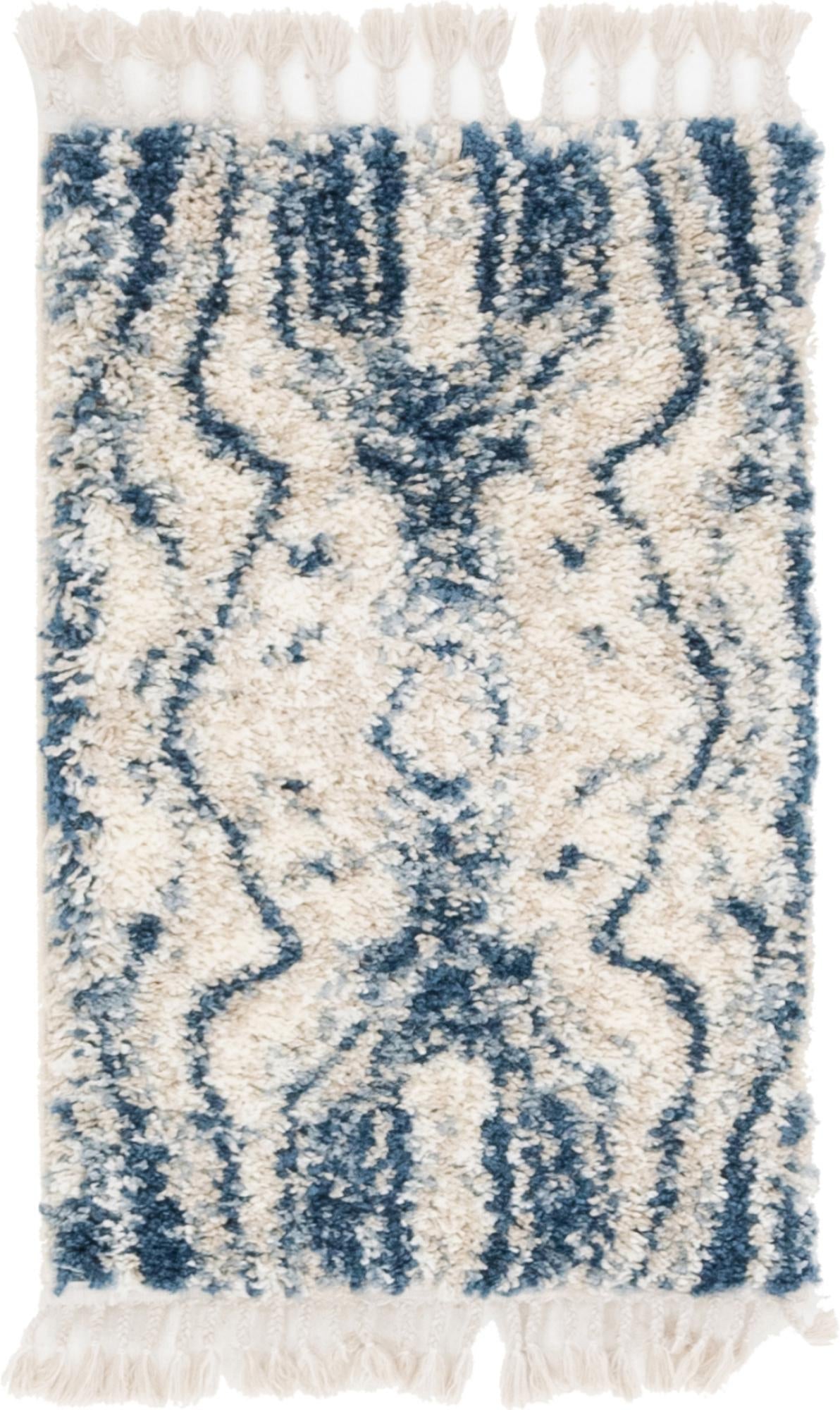 Cozy Cove Shag Collection Area Rug -  Seabreeze Rectangle Blue Main