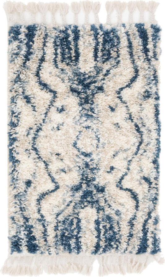 Cozy Cove Shag Collection Area Rug -  Seabreeze Rectangle Blue Main