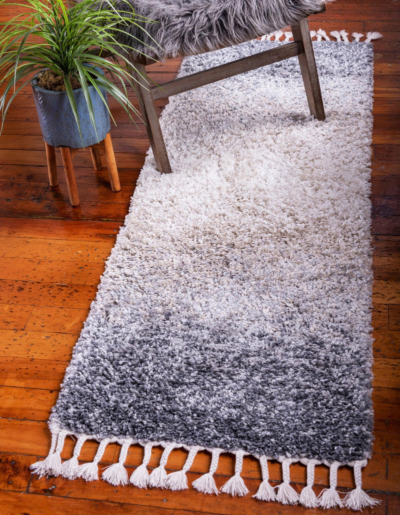 Cozy Cove Shag Collection Area Rug -  Lagoon Runner Gray  lifestyle 46