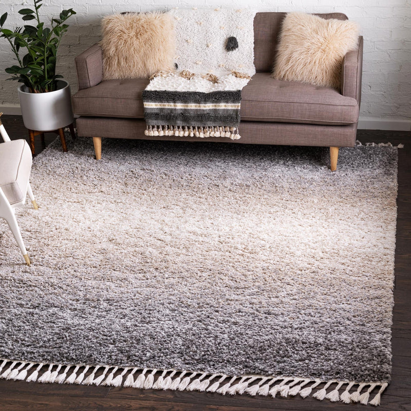 Cozy Cove Shag Collection Area Rug -  Lagoon Square Gray  lifestyle 47