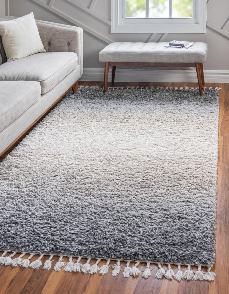 Cozy Cove Shag Collection Area Rug -  Lagoon Rectangle Gray  lifestyle 4