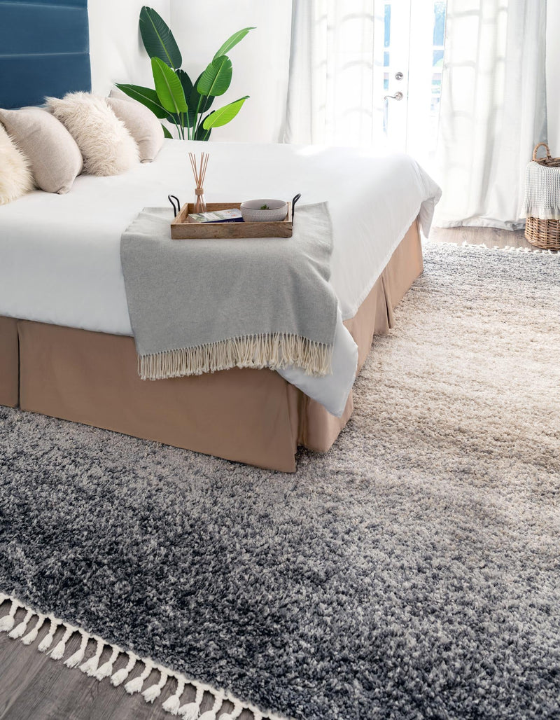 Cozy Cove Shag Collection Area Rug -  Lagoon Rectangle Gray  lifestyle 6