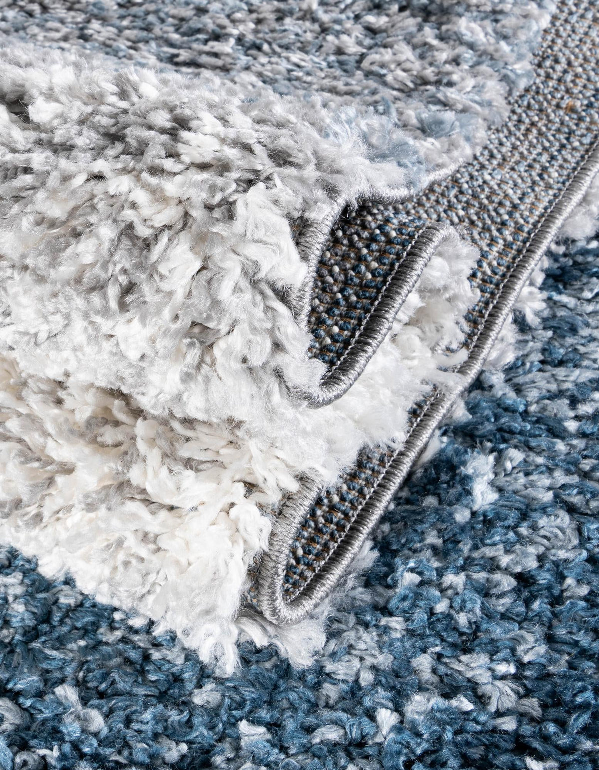 Cozy Cove Shag Collection Area Rug -  Lagoon Runner Blue  lifestyle 76