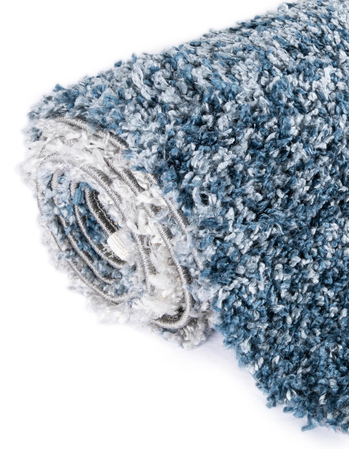 Cozy Cove Shag Collection Area Rug -  Lagoon Round Blue  lifestyle 75