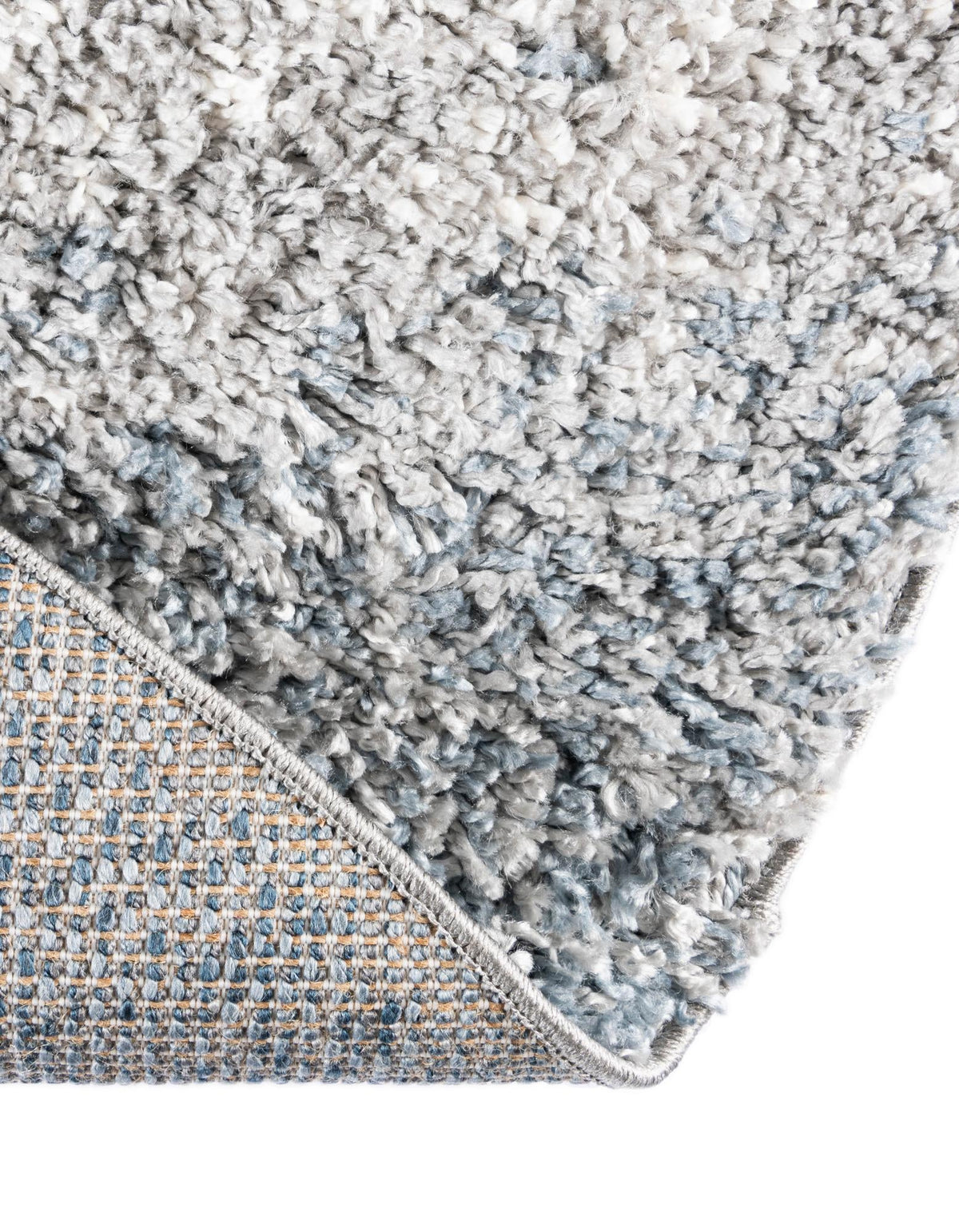 Cozy Cove Shag Collection Area Rug -  Lagoon Round Blue  lifestyle 78