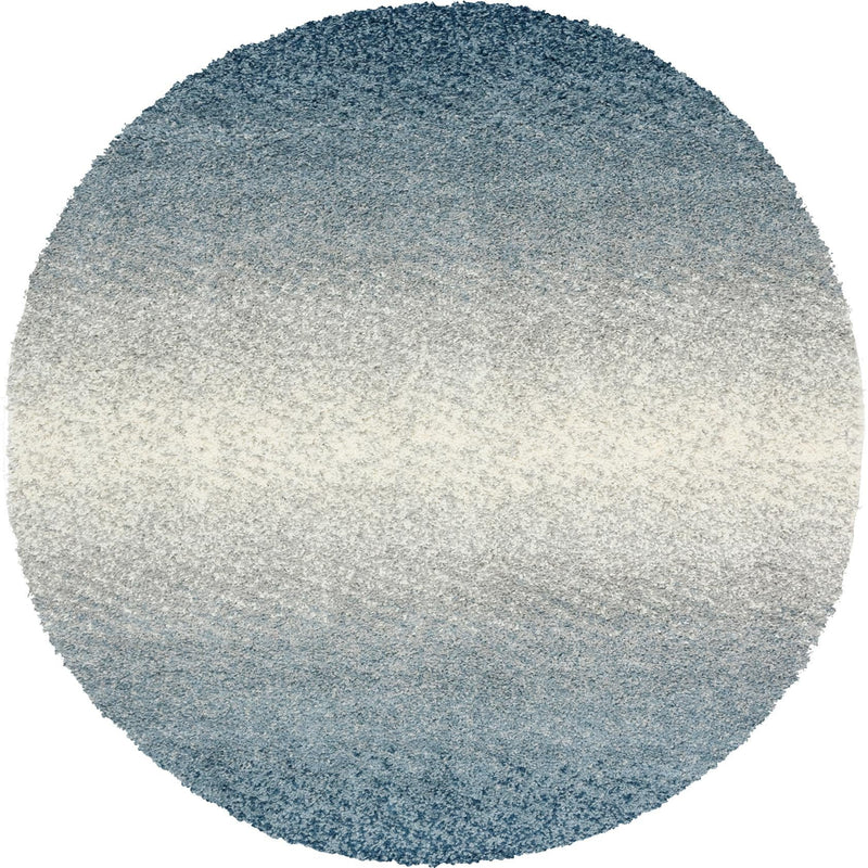 Cozy Cove Shag Collection Area Rug -  Lagoon Round Blue  lifestyle 26