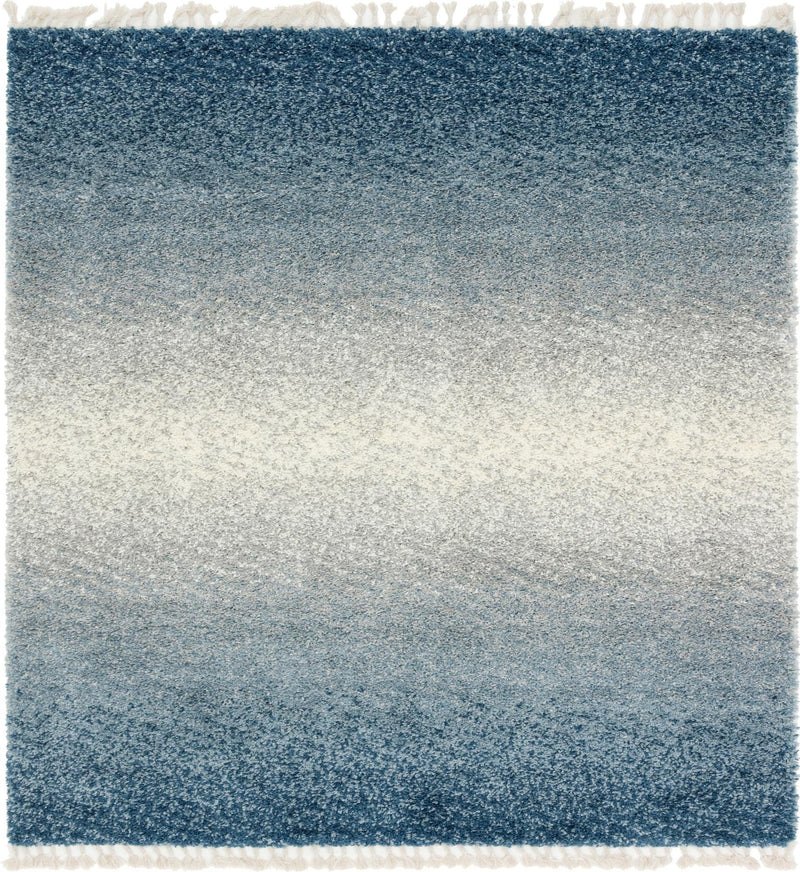 Cozy Cove Shag Collection Area Rug -  Lagoon Square Blue  lifestyle 27