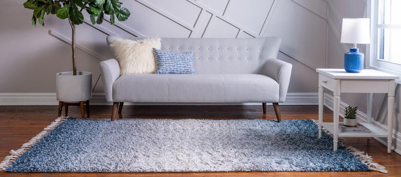 Cozy Cove Shag Collection Area Rug -  Lagoon Rectangle Blue  lifestyle 7