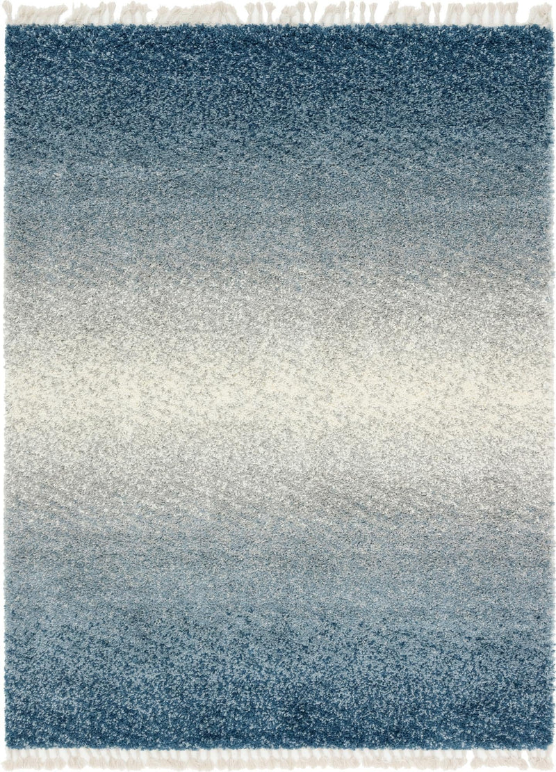 Cozy Cove Shag Collection Area Rug -  Lagoon Rectangle Blue  lifestyle 4