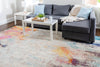 Chromatic Oasis Collection Area Rug -  Azure Rectangular Beige  lifestyle 81
