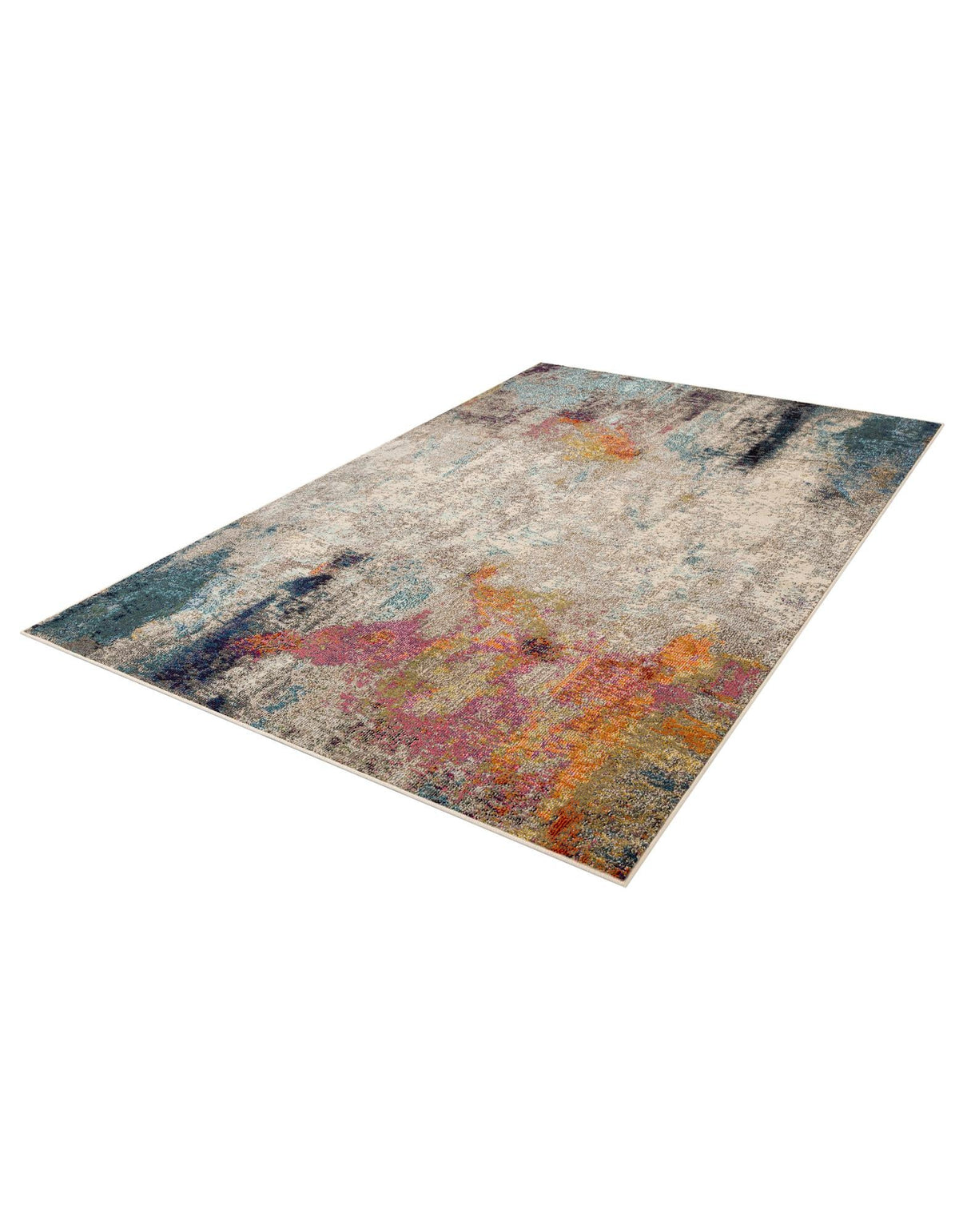 Chromatic Oasis Collection Area Rug -  Azure Rectangle Beige  lifestyle 4