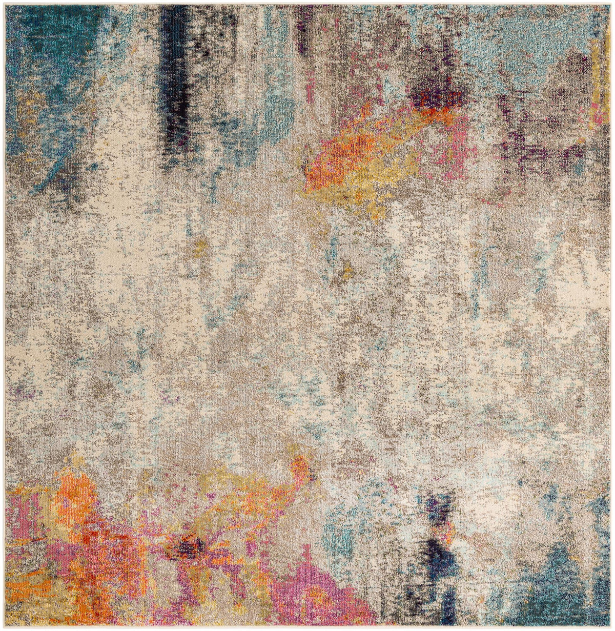 Chromatic Oasis Collection Area Rug -  Azure Square Beige  lifestyle 21