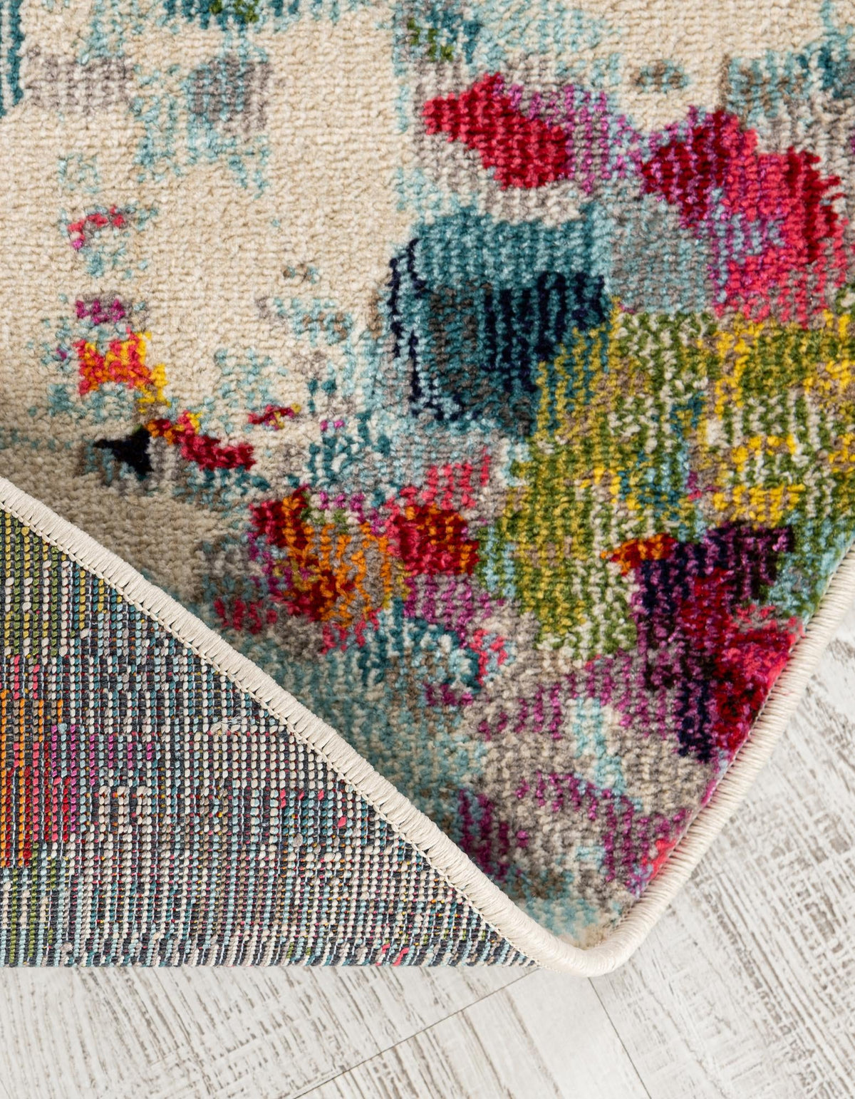 Chromatic Oasis Collection Area Rug -  Blush Round Multi  lifestyle 28