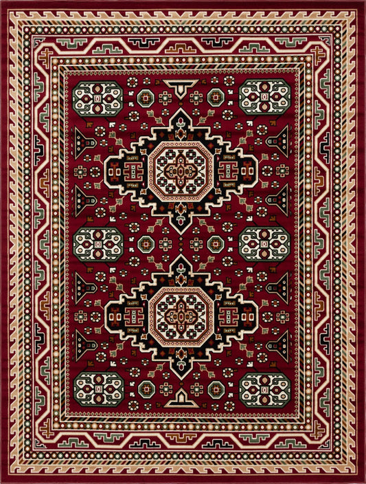Kashkai Retreat Collection Area Rug - Shiraz Rectangle Red Main
