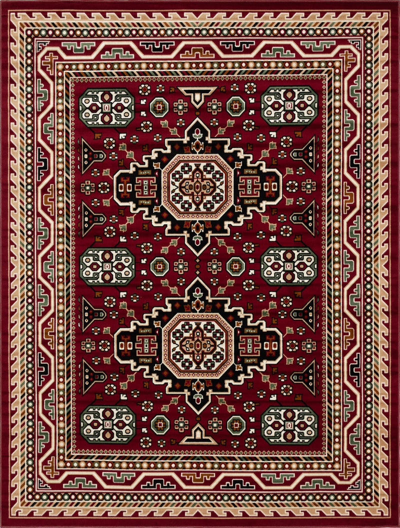 Kashkai Retreat Collection Area Rug - Shiraz Rectangle Red Main