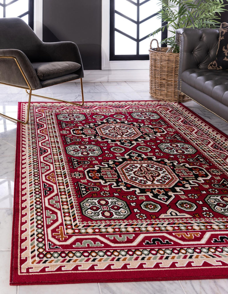 Kashkai Retreat Collection Area Rug - Shiraz Rectangle Red  lifestyle 3